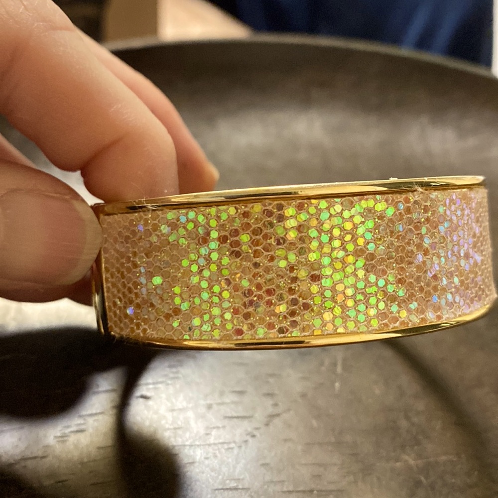 Pink Glittery Clamp Bracelet